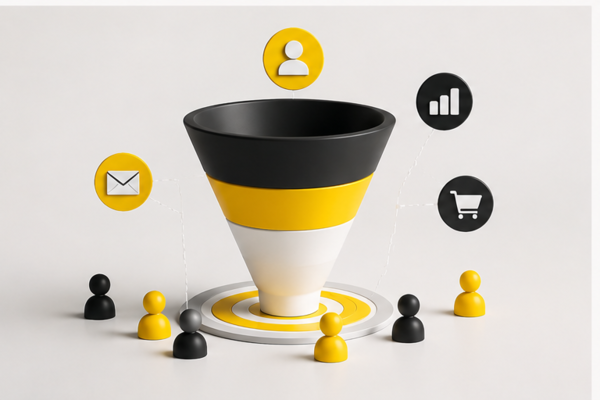 Online advertising funnel for business